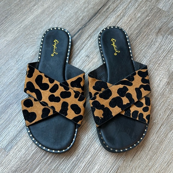 Qupid Shoes - Qupid Leopard Sandals